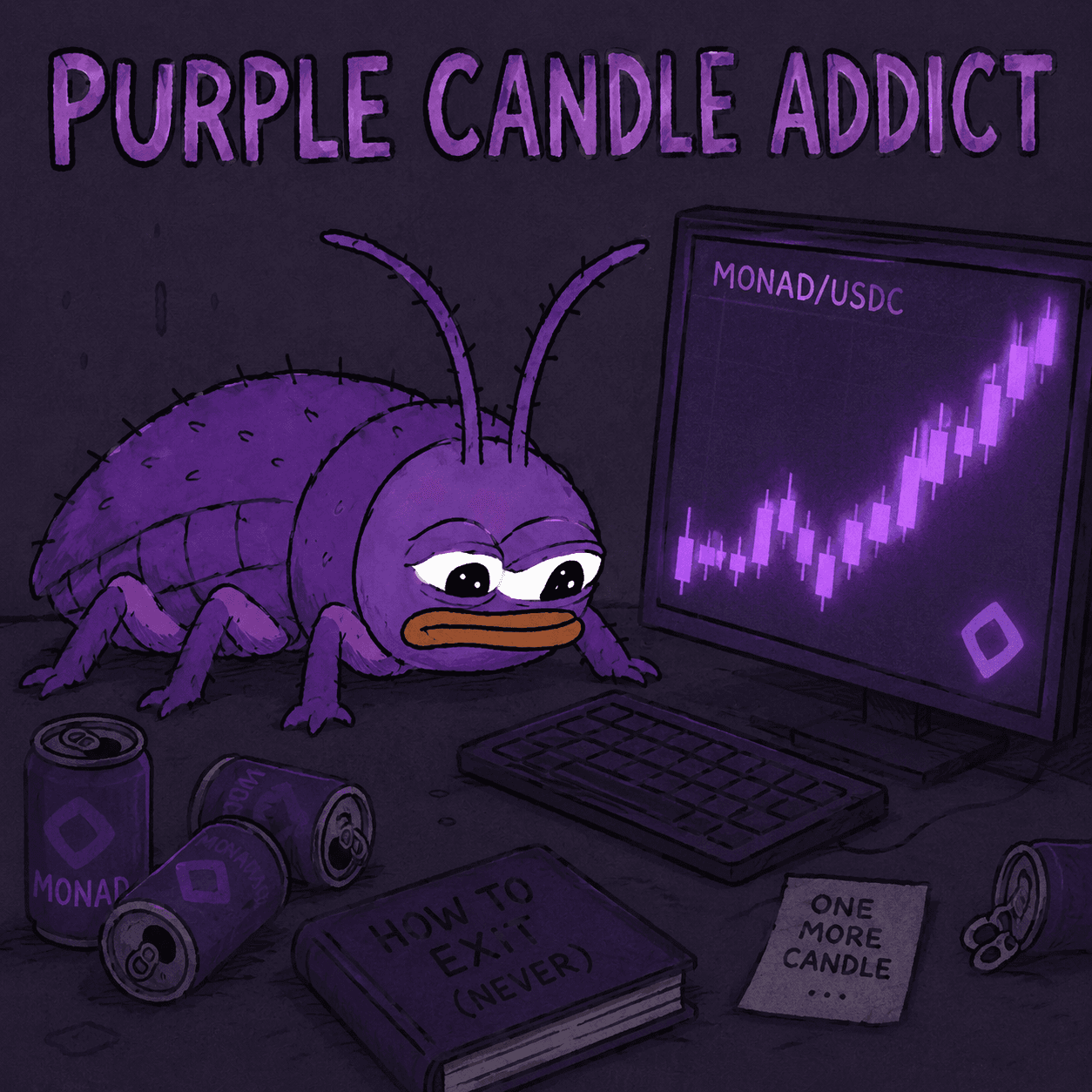 monroach watching purple candles